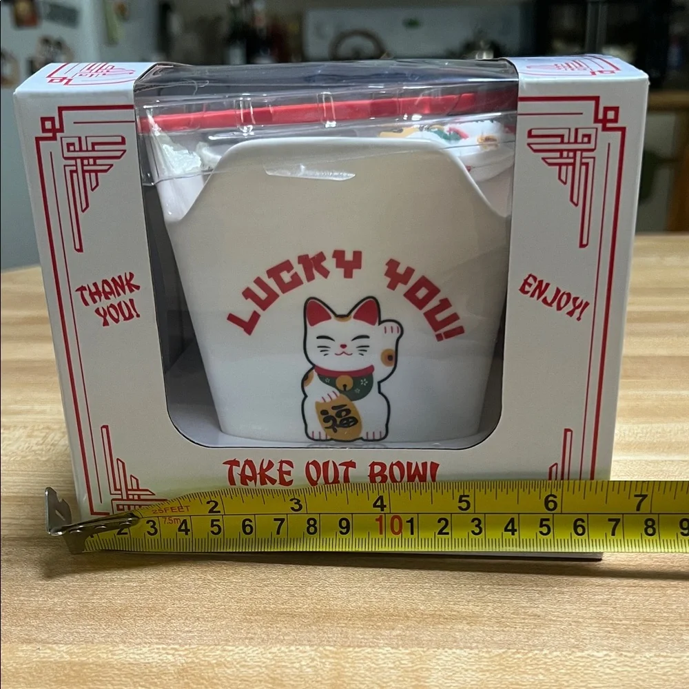 Lucky You! Take Out Bowl Noodle Bundle “7 X 7” Ceramic - Picture 3 of 13